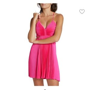 Ari Pleated Cutout Mini Dress